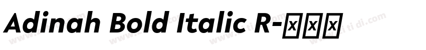 Adinah Bold Italic R字体转换